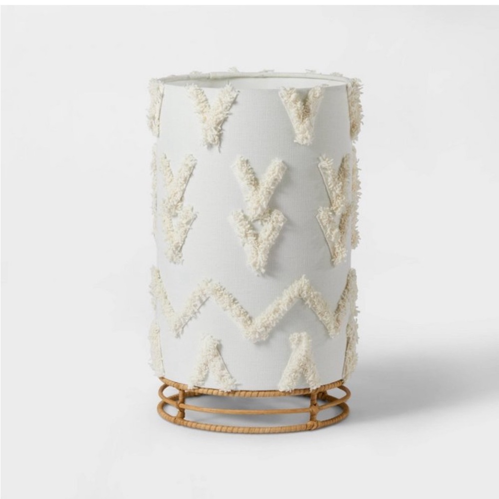 Pillowfort rattan cylinder lamp